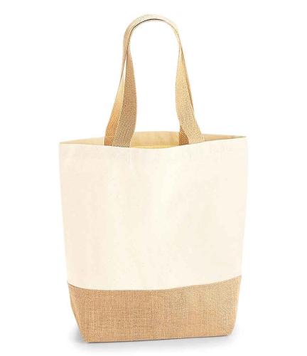 Westford Mill Jute Base Canvas Shopper - NAT - ONE